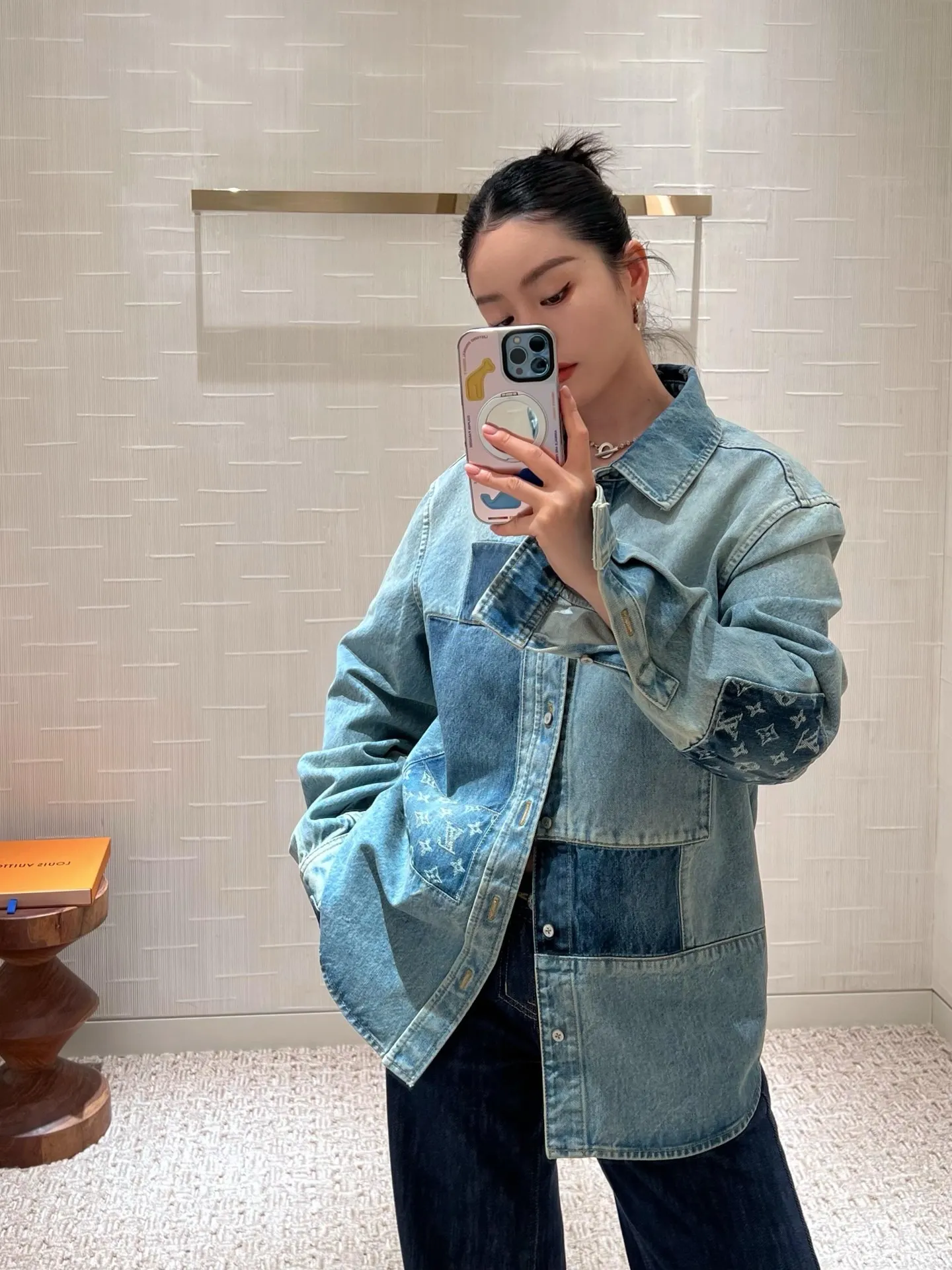 Louis Vuitton/Louis Vuitton presbyopic patchwork denim jacket